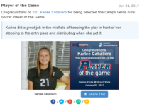 Player of the Game vs Mesquite High School